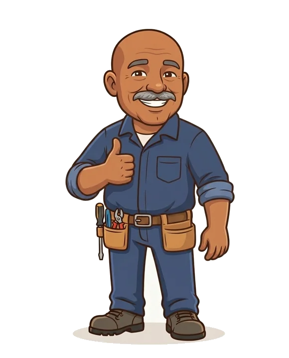 Hank, the illustrated Solar Hank character, giving a thumbs up